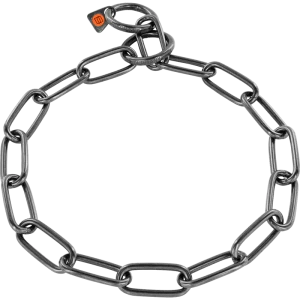 Ketting Lange Schakel Zwart RVS 4mm